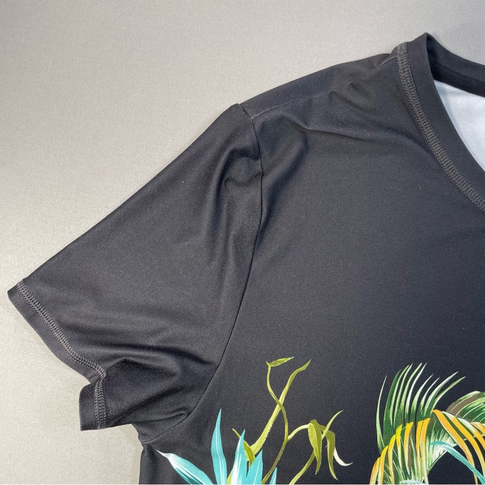 Johnny Was Bee Active Short Sleeve Step Hem Tee, Floral, Cropped - Womens Large - Picture 8 of 16